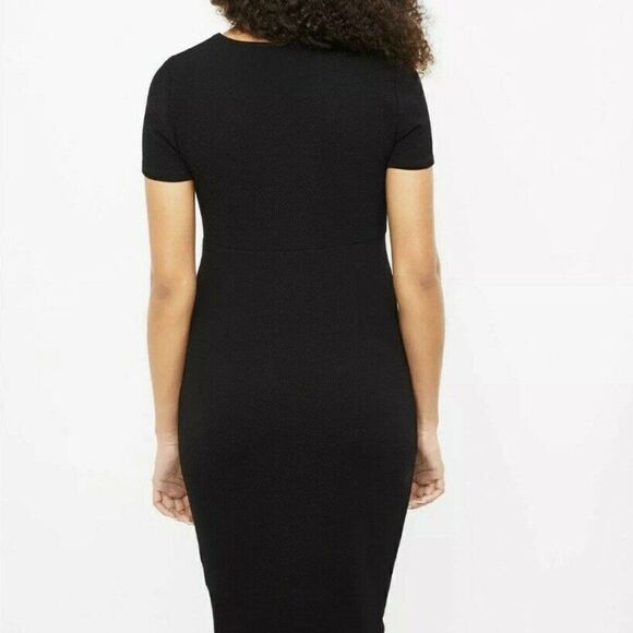 Motherhood Maternity Black Textured Sheath Dress - Picture 2 of 9